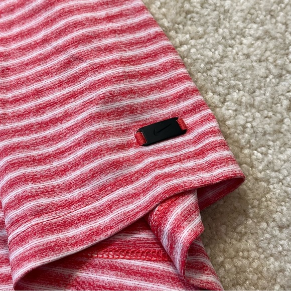 Nike Tiger Woods Polo Shirt Mens Large Red Stripes Golf Dri-Fit Embroidered Logo - Picture 7 of 12